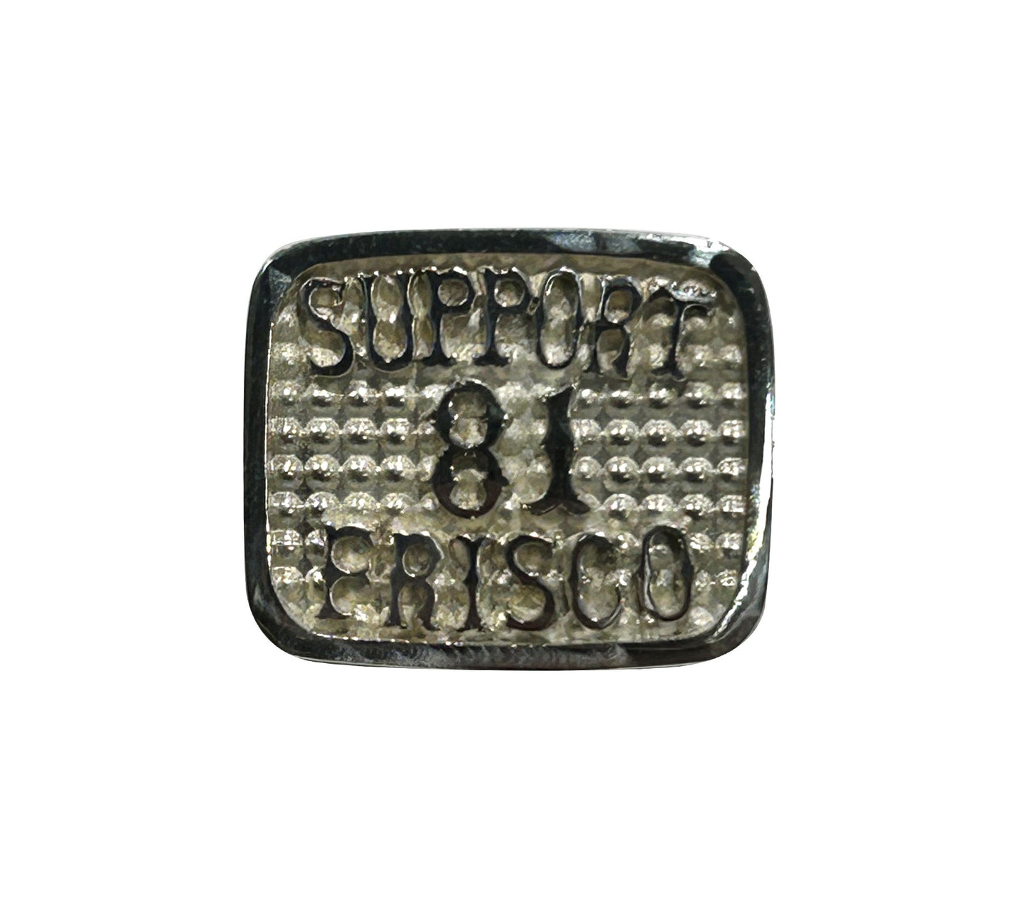 LapelPin Sterling Silver White, Hells Angels Frisco 81 Support Gear