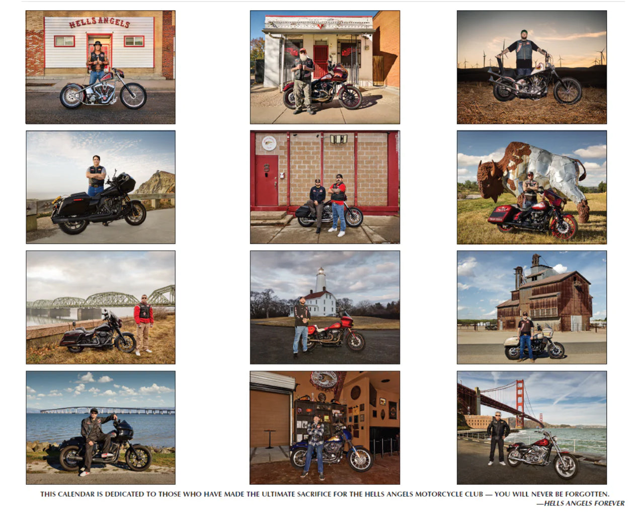 2025 calendar, Hells Angels Frisco 81 Support Gear