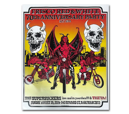 70th Anniversary Party Poster, Hells Angels Frisco 81 Support Gear