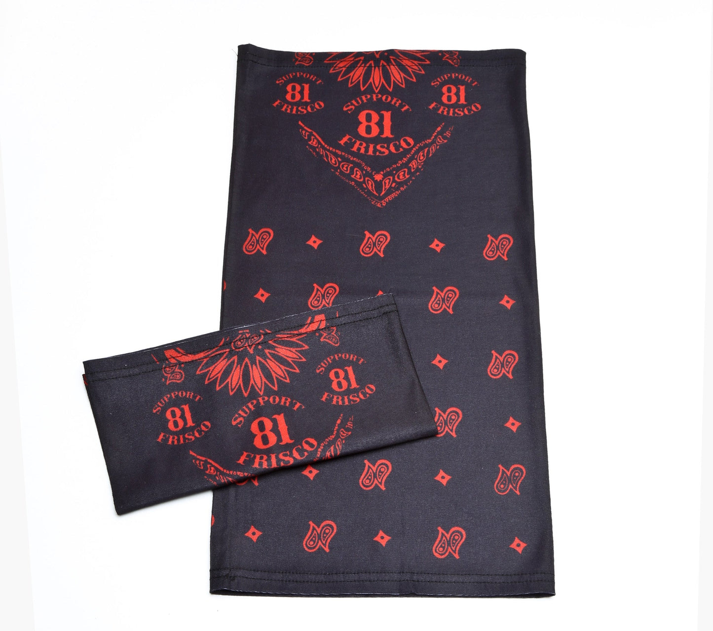 FaceMask Polyester Microfiber Support Hells Angels Frisco Black Red FleeceLined, Hells Angels Frisco 81 Support Gear