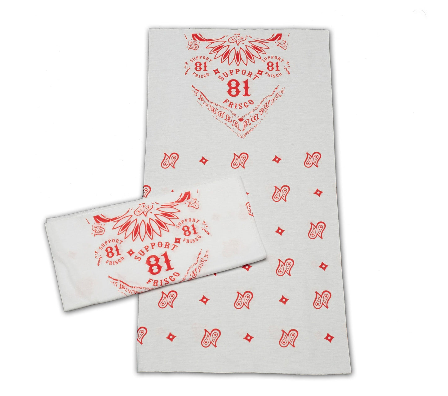 FaceMask Polyester Microfiber Support Hells Angels Frisco White Red, Hells Angels Frisco 81 Support Gear