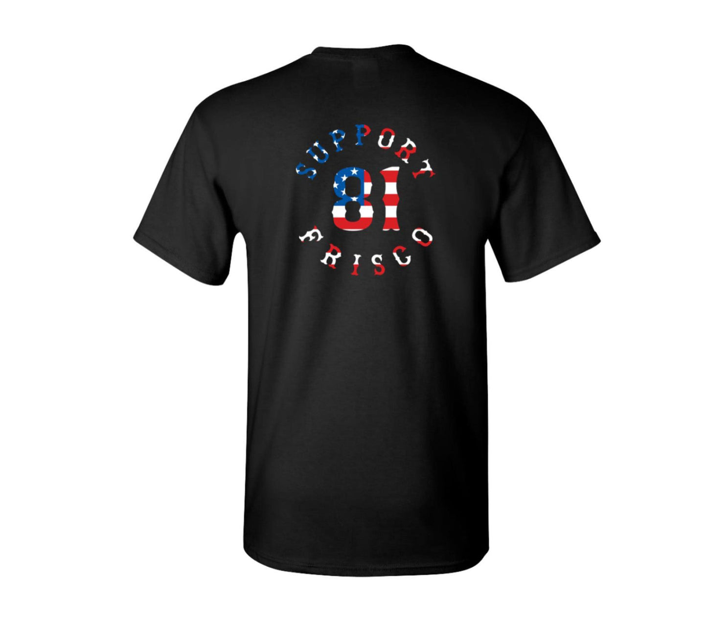 Frisco American Flag TShirt Black, Hells Angels Frisco 81 Support Gear