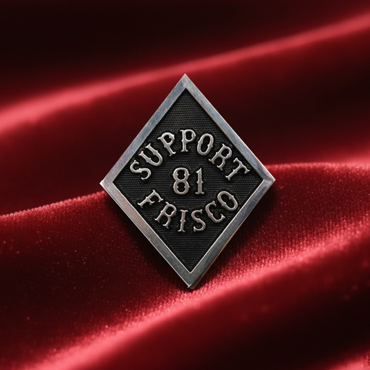 Die Cut Lapel Pin - Sterling Silver - Black