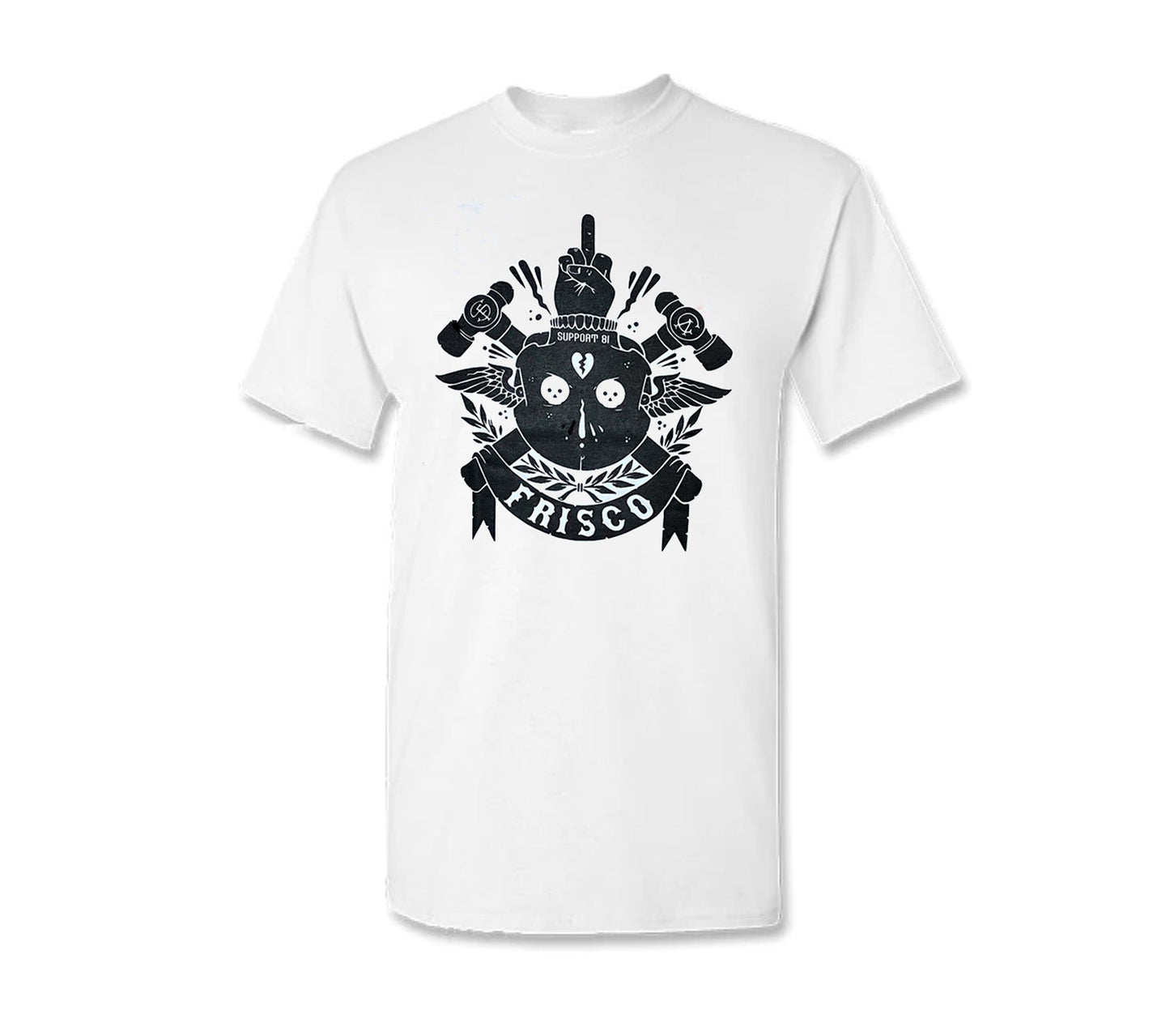 Jeremy Fish 2022 White, Hells Angels Frisco 81 Support Gear