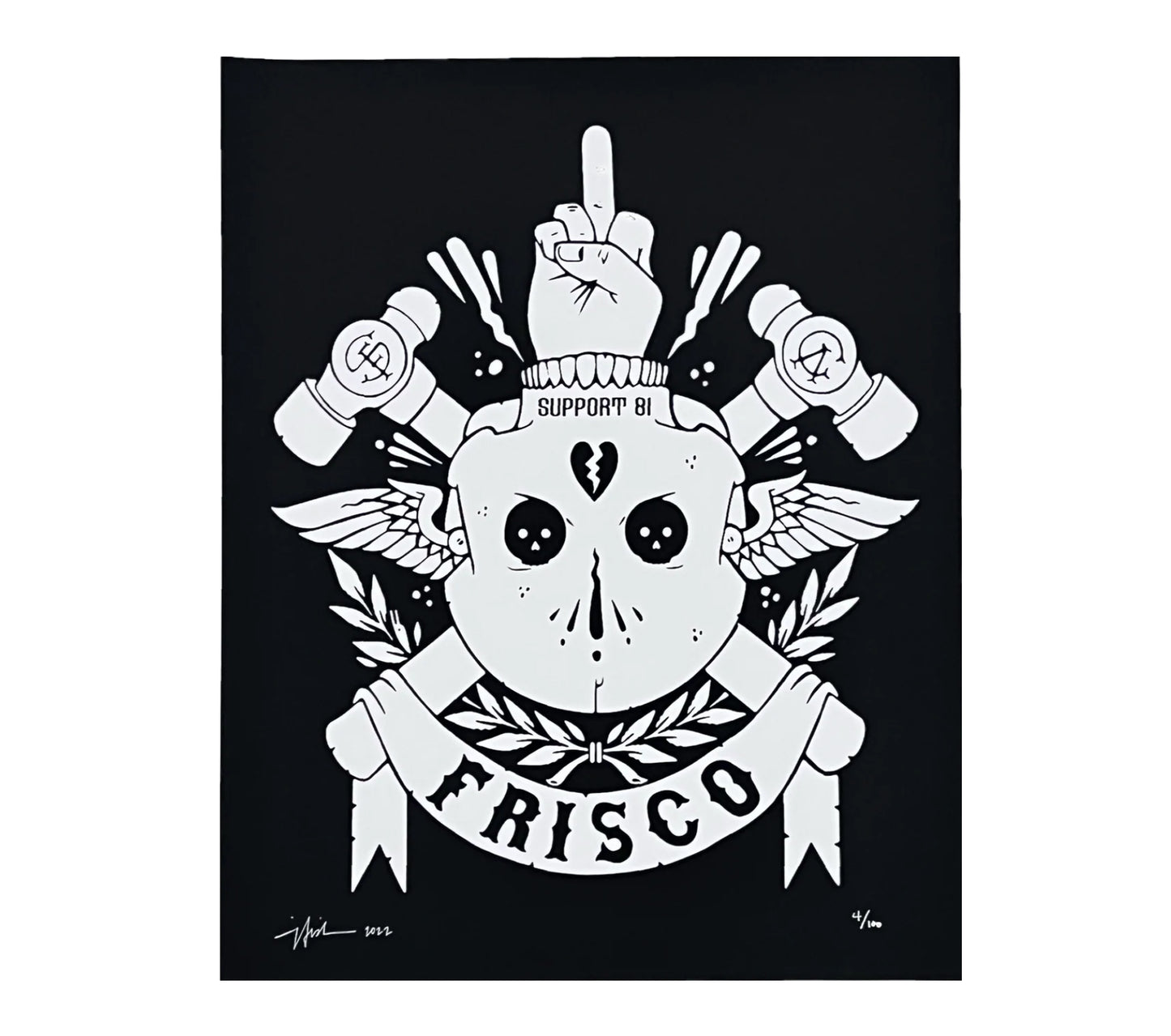 Jeremy Fish Poster 2022 Hells Angels Frisco 81 Support Gear