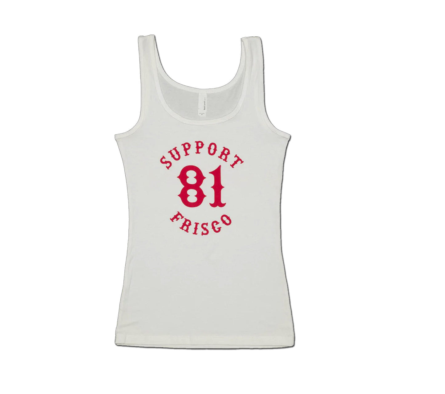 Support81 Frisco Womens Tank Top Red White, Hells Angels Frisco 81 Support Gear