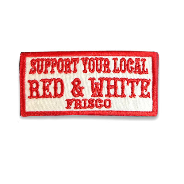 Support Your Local Red and White Frisco Patch, Hells Angels Frisco 81 Support Gear