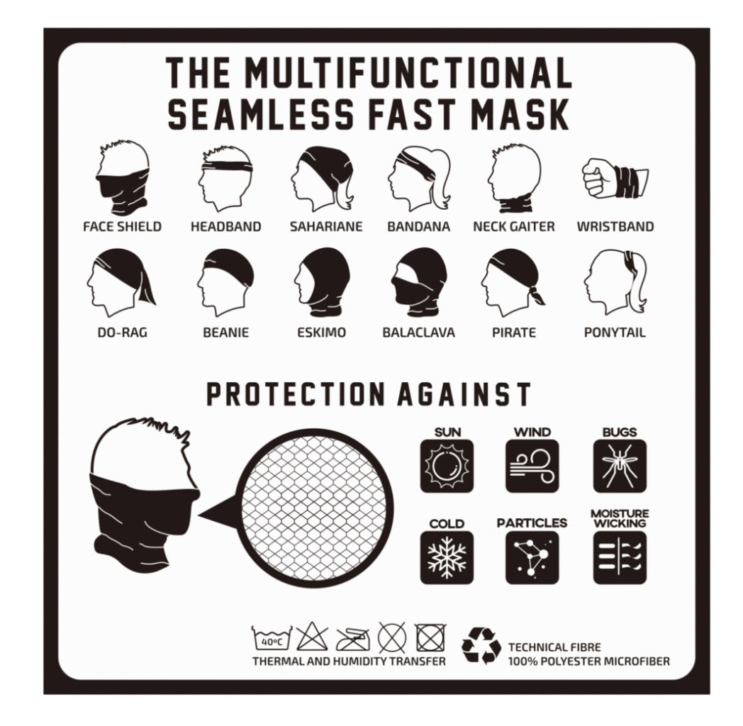 FaceMask Polyester Microfiber Support Hells Angels Frisco, Hells Angels Frisco 81 Support Gear