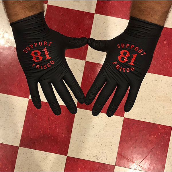 Nitrile Rubber Gloves, Hells Angels Frisco 81 Support Gear