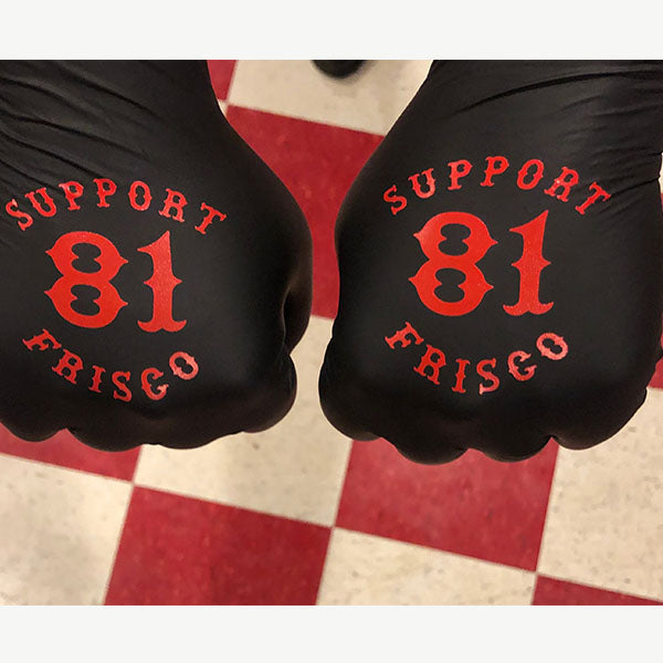 Nitrile Rubber Gloves, Hells Angels Frisco 81 Support Gear