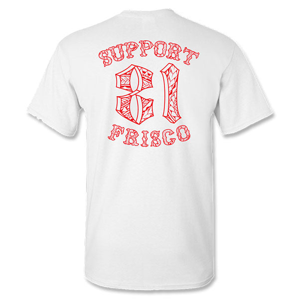 Frisco White Tribal T-Shirt, Hells Angels Frisco 81 Support Gear