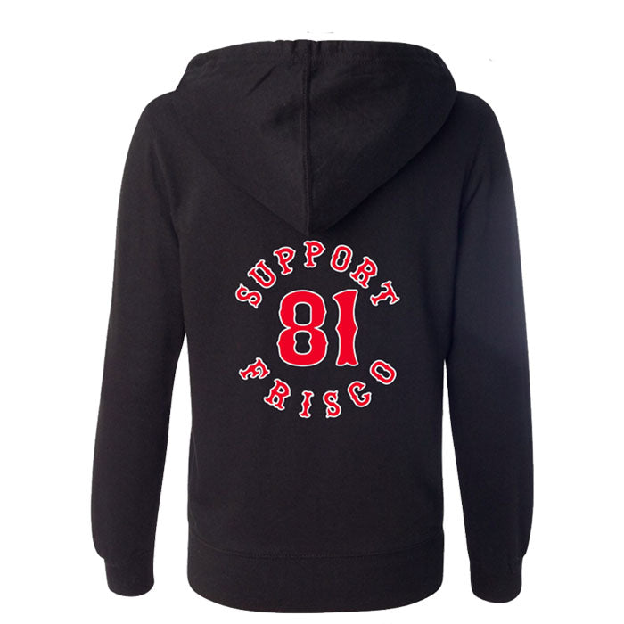 Support 81 Ladies Zip Hoodie, Hells Angels Frisco 81 Support Gear