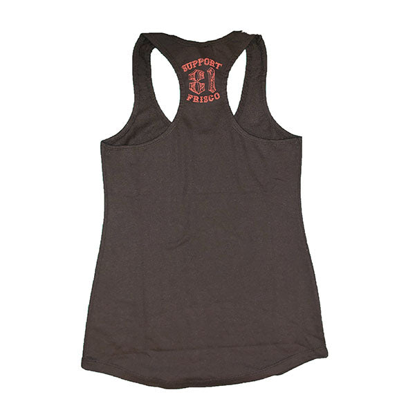 Tribal Womens racer Black Tank Top Black, Hells Angels Frisco 81 Support Gear