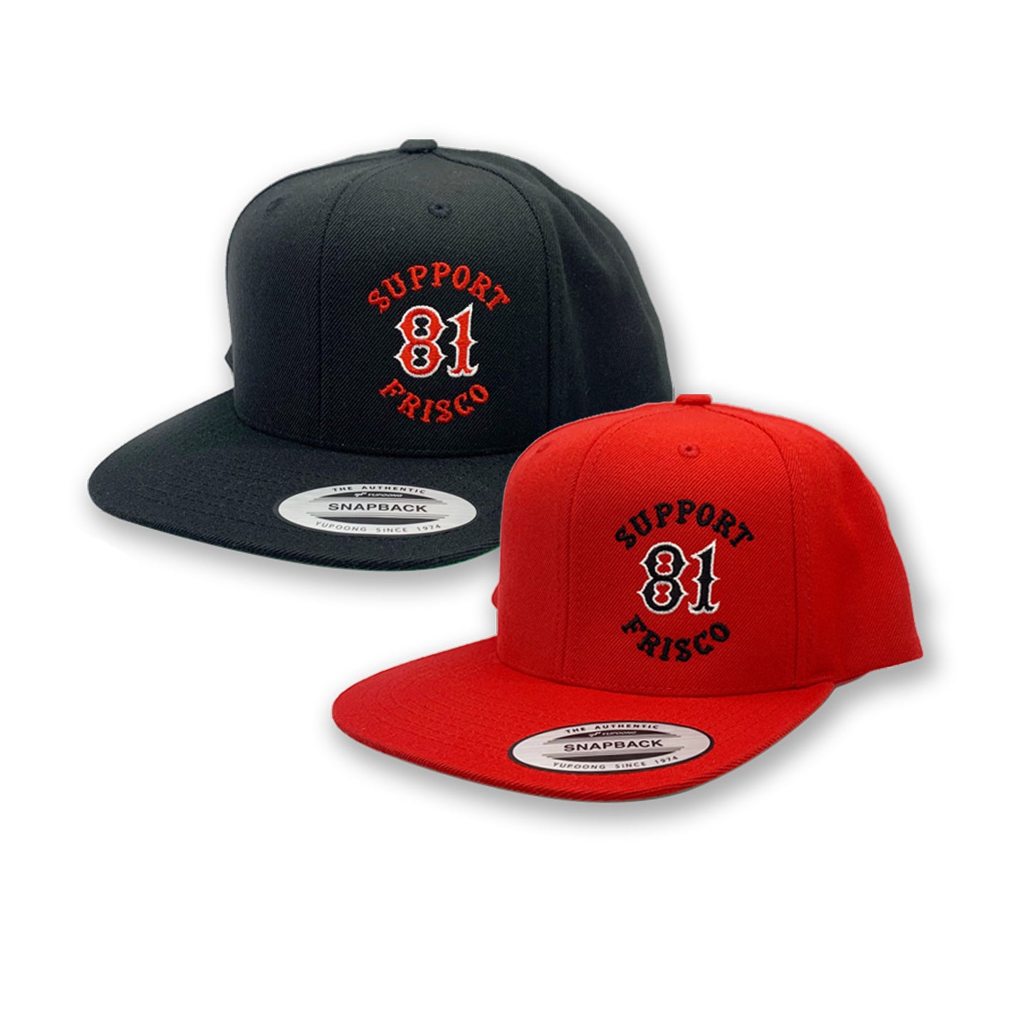 Hat - Black/Red - Snapback - Support 81