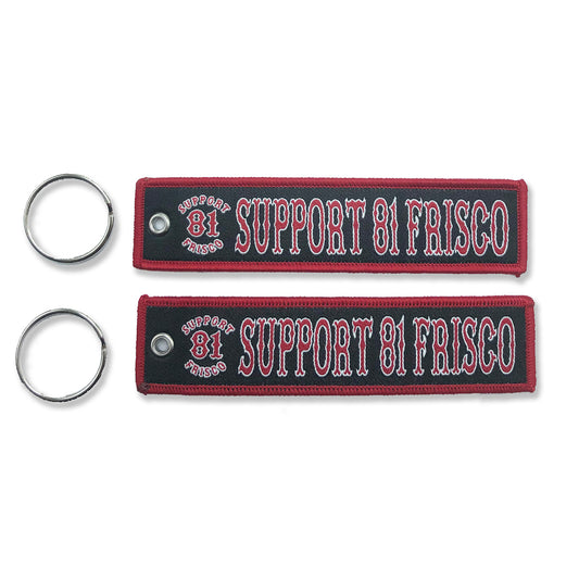 Double-Sided Support 81 Frisco Woven Flight Key Tag