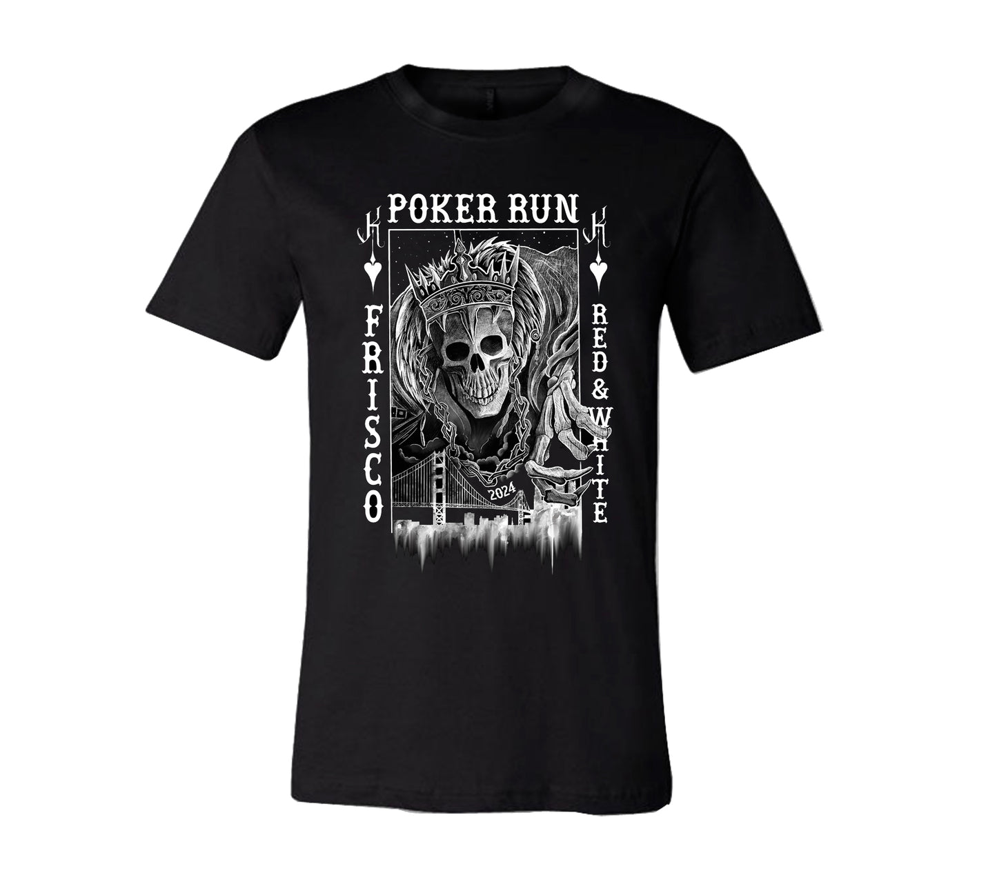 2024 Poker Run T-shirt, Hells Angels Frisco 81 Support Gear