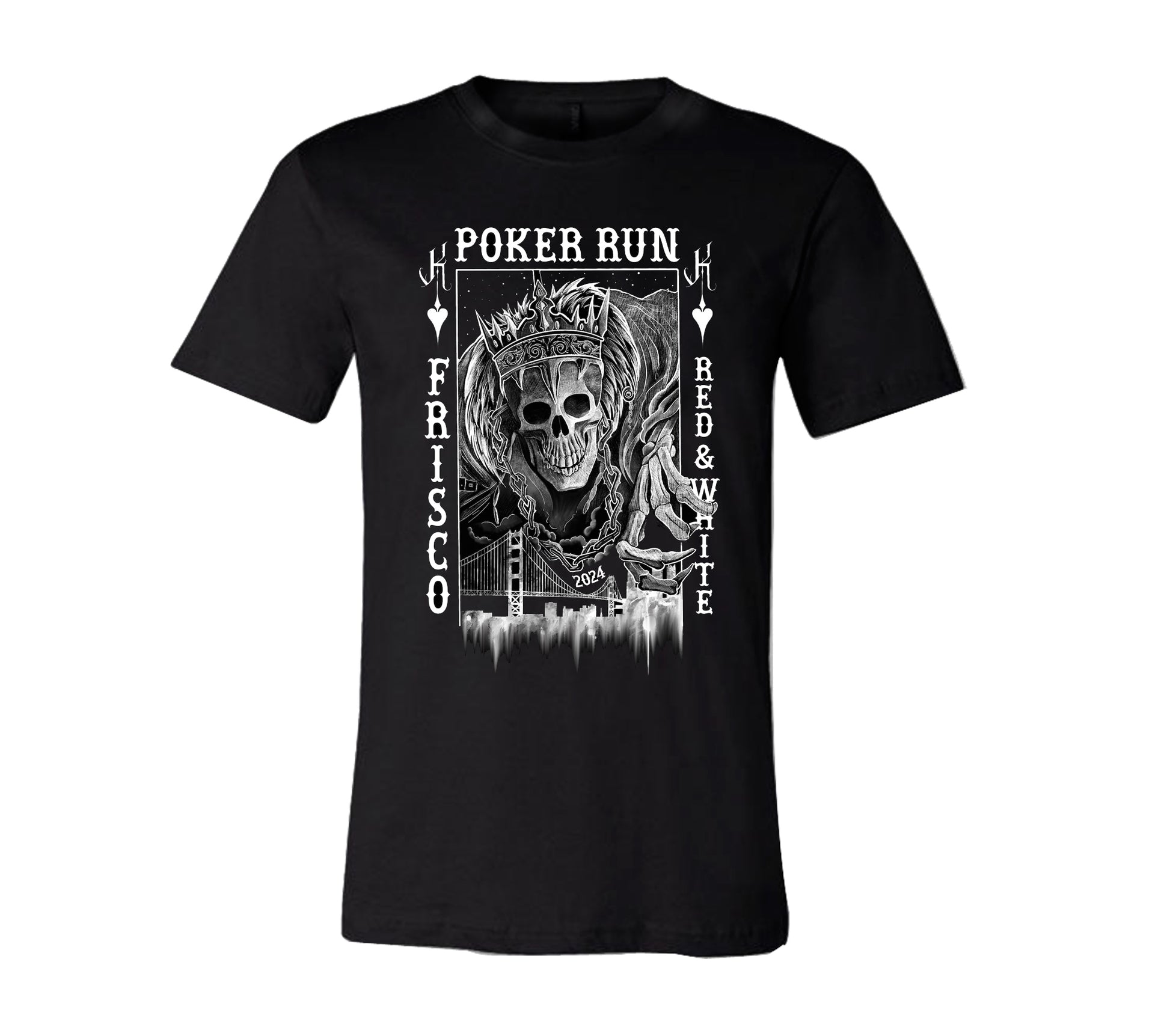 2024 Poker Run T-shirt, Hells Angels Frisco 81 Support Gear