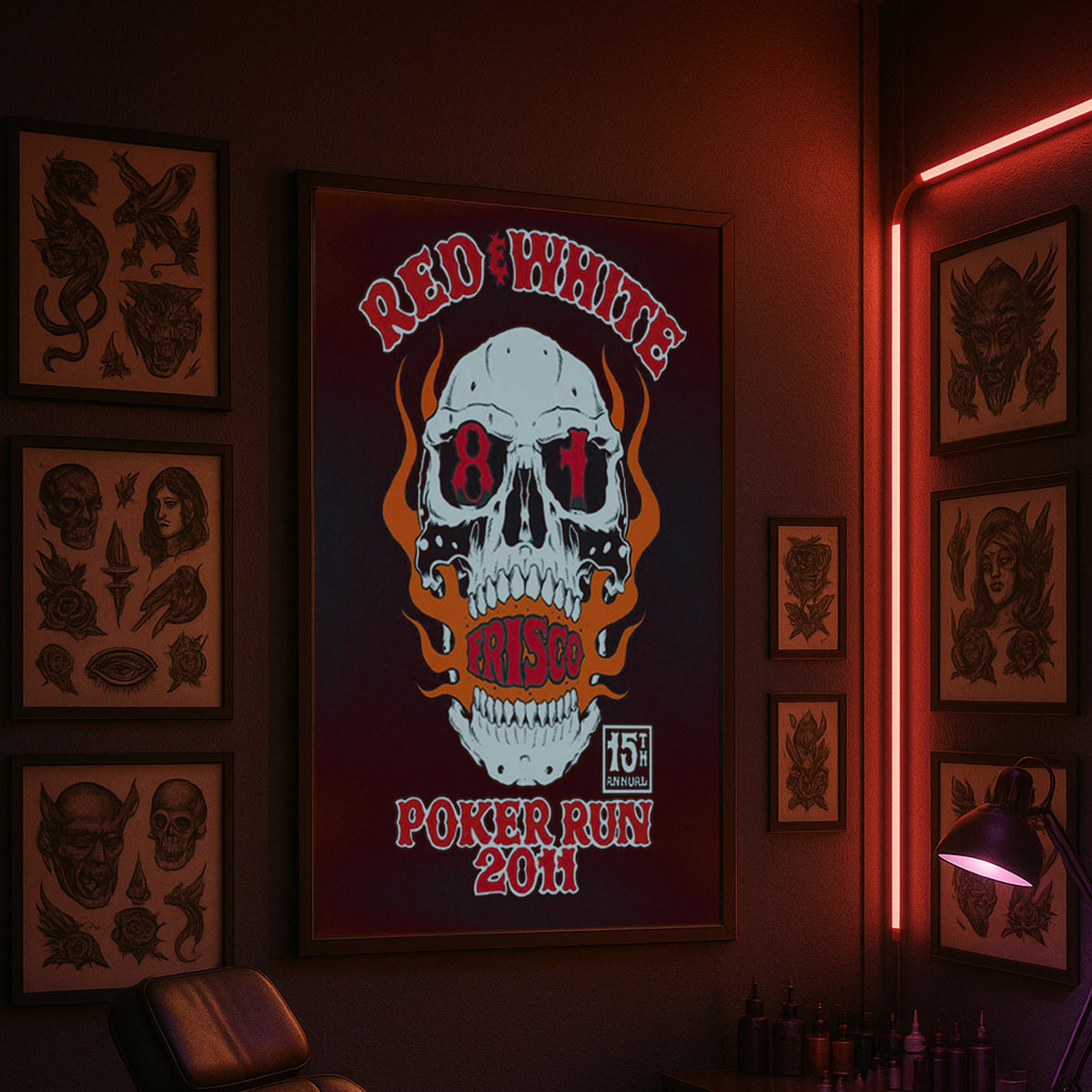 Poster - Poker Run 2011 - by Alan Forbes - Support Your Local Hells Angels Frisco