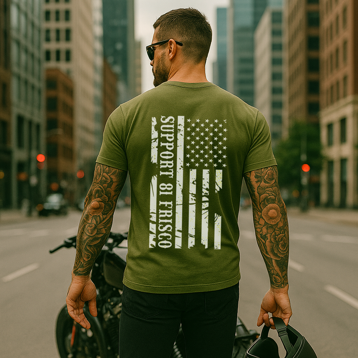 Military Green Flag T-Shirt