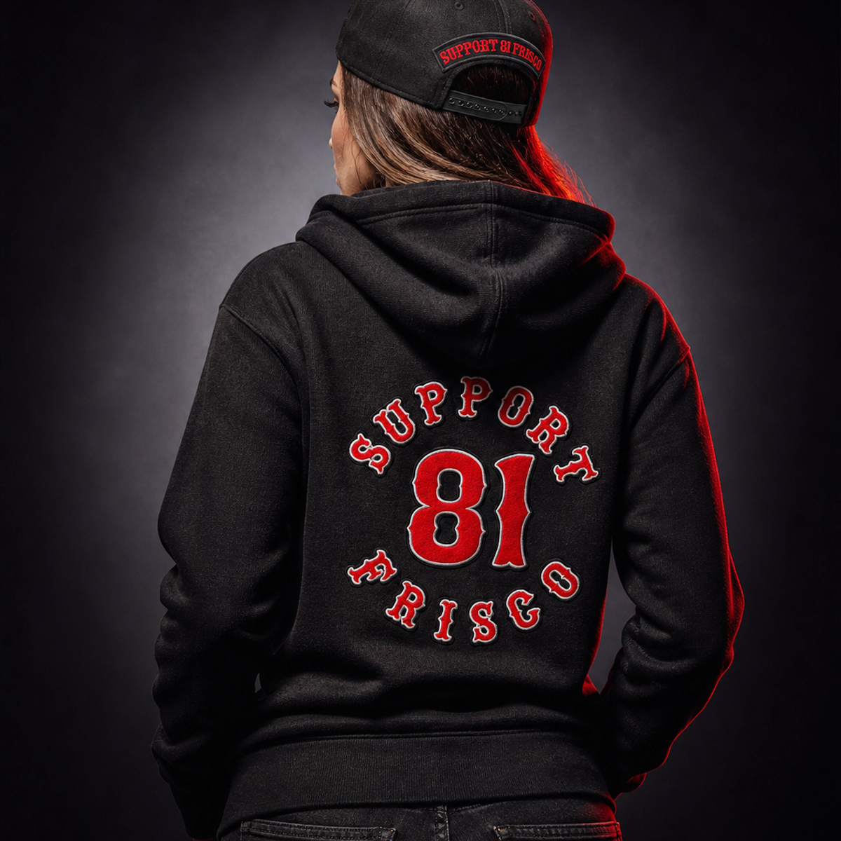 Support 81 Ladies Zip Hoodie