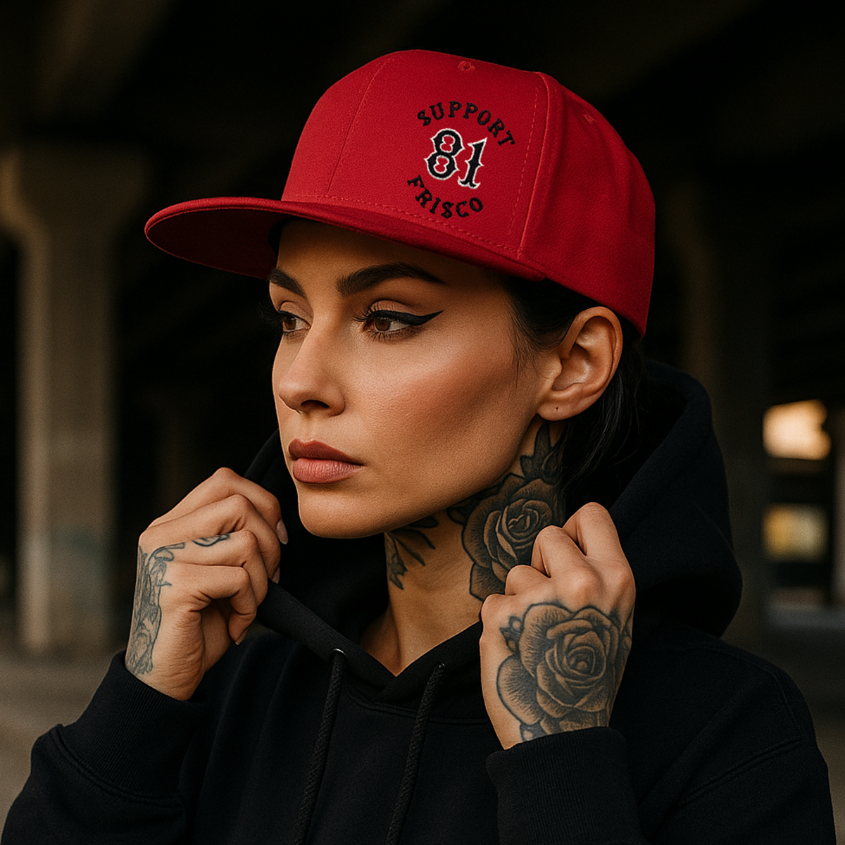 Hat - Black/Red - Snapback - Support 81 – Support 81 Frisco