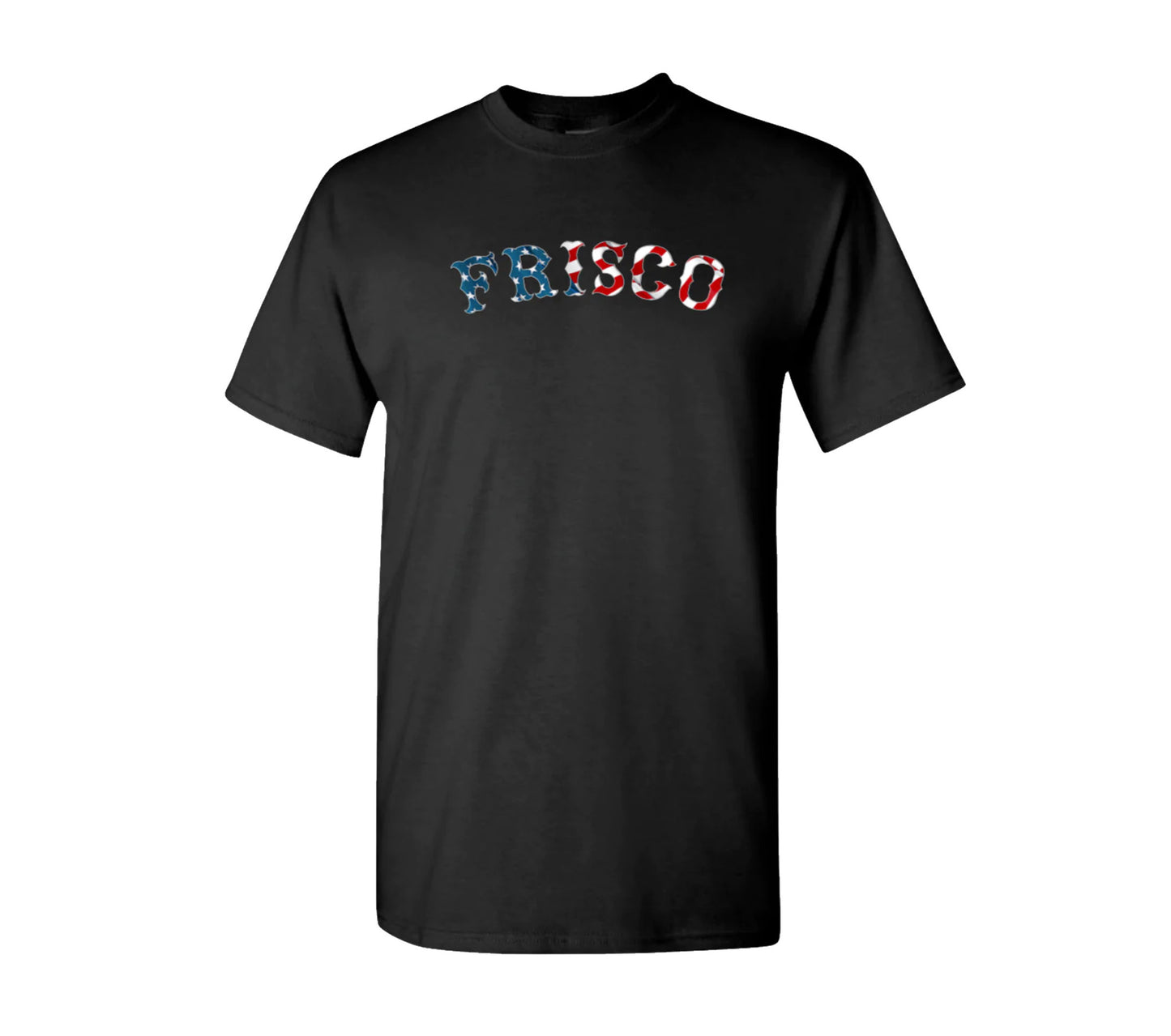 Frisco - AMERICAN FLAG - T-Shirt - BLACK -XS/ 5XL/ 6XL