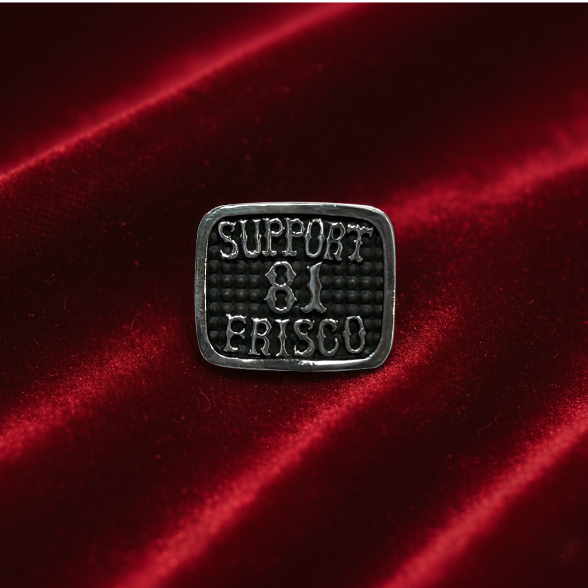 Lapel Pin - Sterling Silver - Black