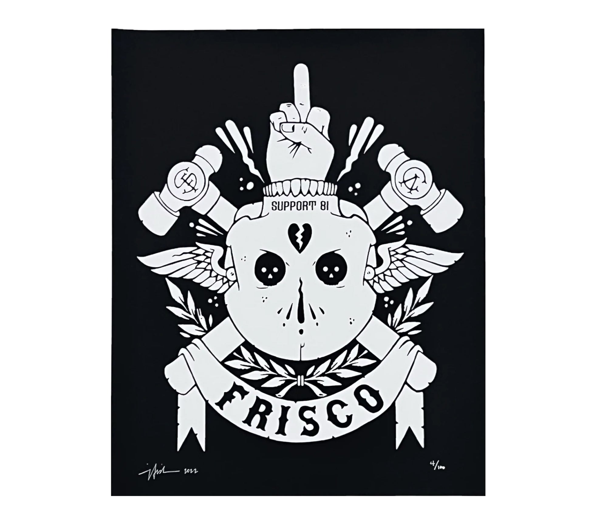 Jeremy Fish Poster 2022 Hells Angels Frisco 81 Support Gear