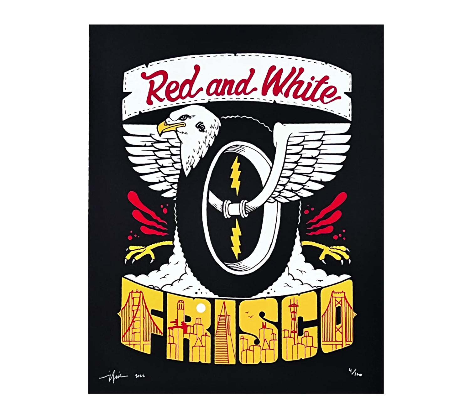 Jeremy Fish Poster Eagle, Hells Angels Frisco 81 Support Gear