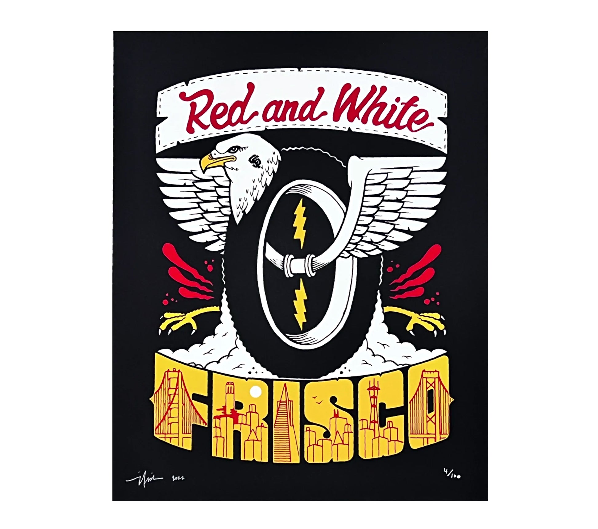 Jeremy Fish Poster Eagle, Hells Angels Frisco 81 Support Gear