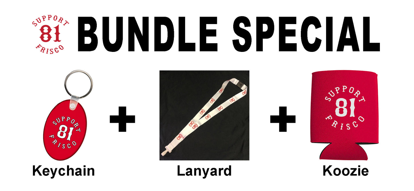 Bundle Special- Support 81 Keychain + Lanyard + Koozie